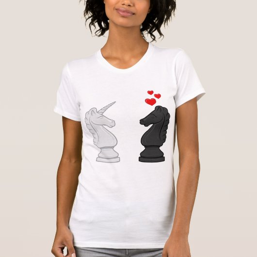 Einhorn-Schach-Ritter T-Shirt (Vorderseite)