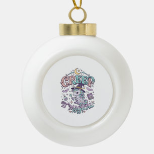 Einhorn Schleichen Es Magisches Retro-Stil T-Shirt Keramik Kugel-Ornament