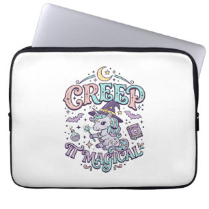 Einhorn Schleichen Es Magisches Retro-Stil T-Shirt Laptopschutzhülle