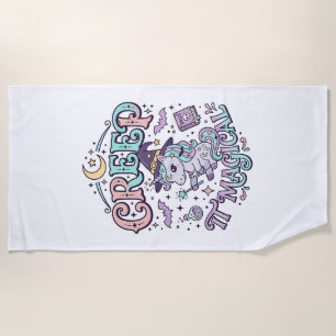 Einhorn Schleichen Es Magisches Retro-Stil T-Shirt Strandtuch