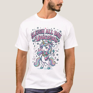 Einhorn-Schlitten-Ganz-Tags-Einhorn-Bezaubernde Me T-Shirt