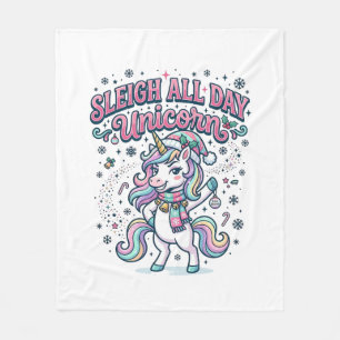 Einhorn Schlitten Ganz-Tags-Einhorn-Bezauberndes M Fleecedecke