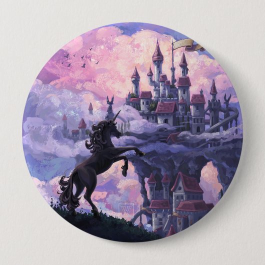 Einhorn-Schloss Button (Vorderseite)