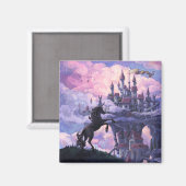 Einhorn-Schloss Magnet (Vorderseite/Rückseite)