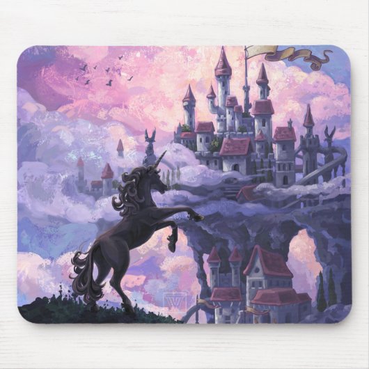 Einhorn-Schloss Mousepad (Vorne)