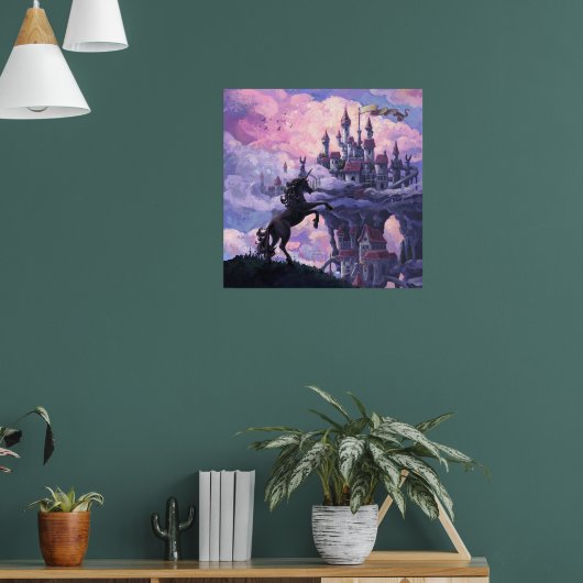 Einhorn-Schloss Poster (Wohnzimmer 1)