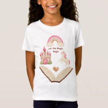 Einhorn-Schloss-Regenbogen-Mädchen-Shirt | Märchen