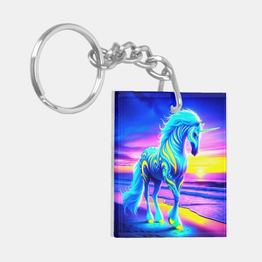 Einhorn Schlüsselanhänger (Vorderseite links)