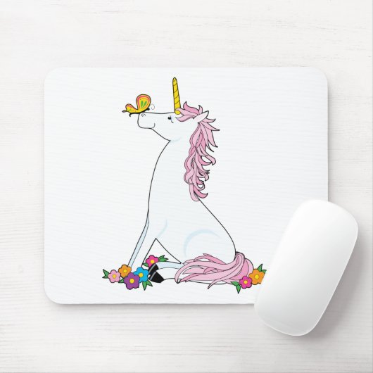 Einhorn-Schmetterling Mousepad (Mit Mouse)