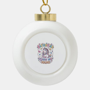 Einhorn Schmetterlinge kennen meinen Namen Charman Keramik Kugel-Ornament