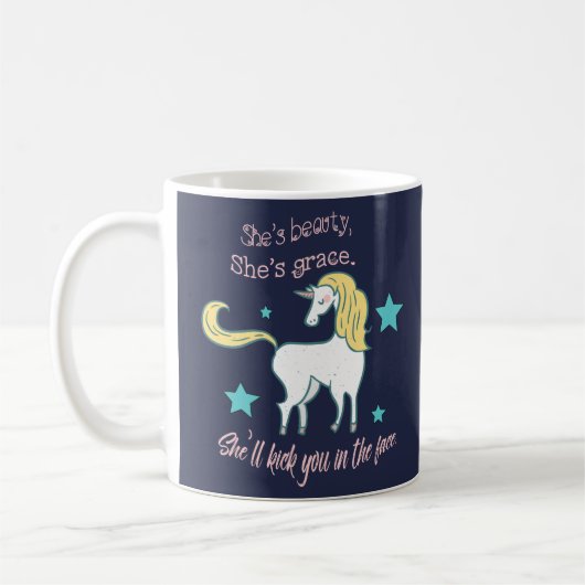 Einhorn, Schönheit, Anmut, treten herein das Kaffeetasse (Links)