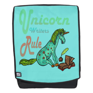 Einhorn-Schriftsteller regieren Rucksack
