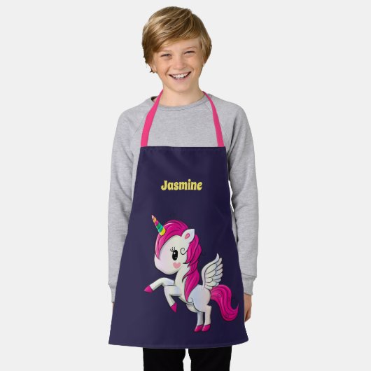 Einhorn Schürze (Getragen)