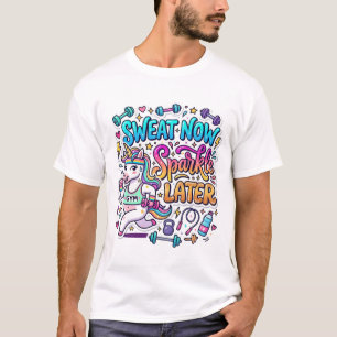 Einhorn Schweiß Jetzt Glänze Später Geschenkidee V T-Shirt