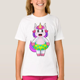 Einhorn-Schwimmen-Aufblasbarer Schwimmer Sommer T-Shirt
