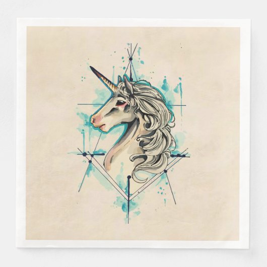 Einhorn Serviette (Vorderseite)