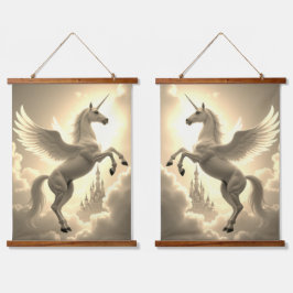 Einhorn-Set-Wandtapeten aus Holz mit Toppe-Wand, z Wandteppich Mit Holzrahmen