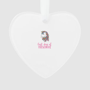 Einhorn-Shirt für Mädchen zum letzten Tag im Kinde Ornament