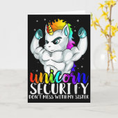 Einhorn Sicherheit Bring Meine Schwester Nicht Dur Karte (Gelbe Blume)