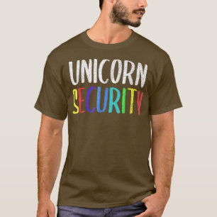 Einhorn-Sicherheit Halloween Vater Mama Tochter Er T-Shirt