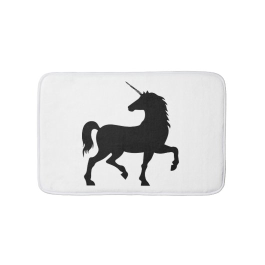 Einhorn-Silhouette Badematte (Vorderseite)