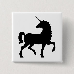 Einhorn-Silhouette Button
