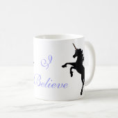 Einhorn-Silhouette Kaffeetasse (VorderseiteRechts)