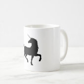 Einhorn-Silhouette Kaffeetasse (VorderseiteRechts)