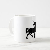 Einhorn-Silhouette Kaffeetasse (Vorderseite Links)