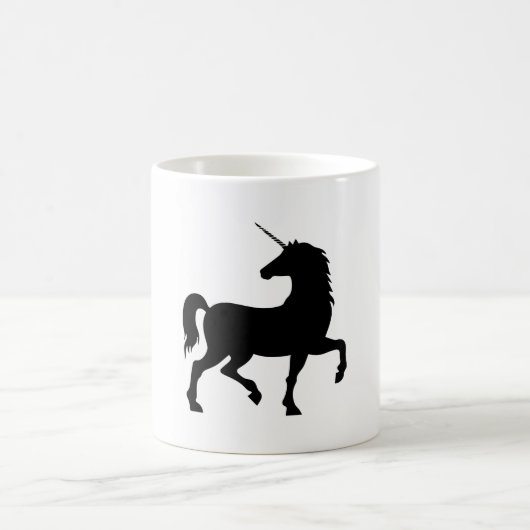Einhorn-Silhouette Kaffeetasse (Mittel)