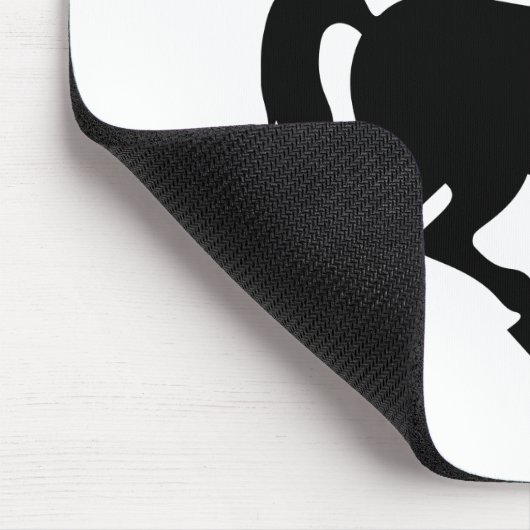 Einhorn-Silhouette Mousepad (Ecke)