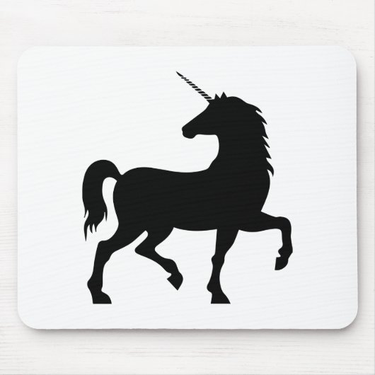 Einhorn-Silhouette Mousepad (Vorne)