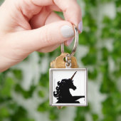Einhorn-Silhouette Schlüsselanhänger (Hand)