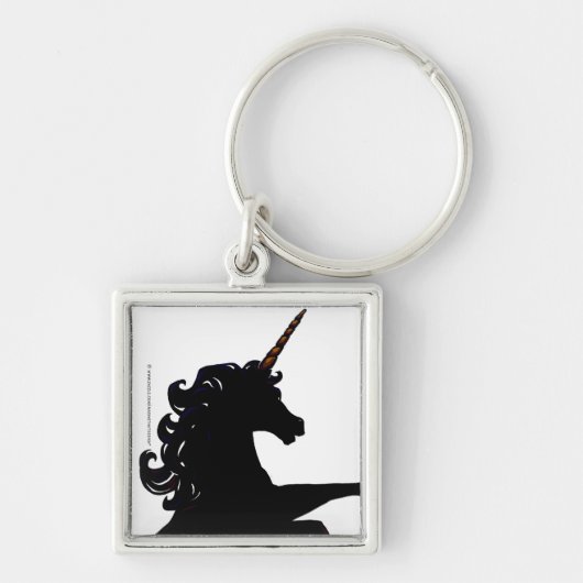 Einhorn-Silhouette Schlüsselanhänger (Vorne)