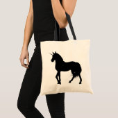 Einhorn-Silhouette-Tasche Tragetasche (Vorderseite (Produkt))
