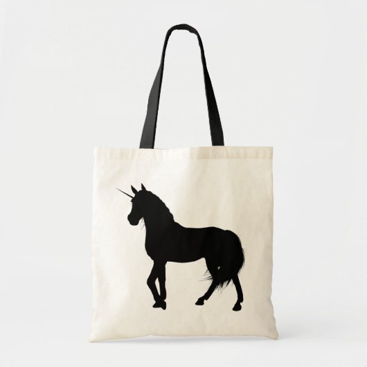 Einhorn-Silhouette-Tasche Tragetasche (Vorne)