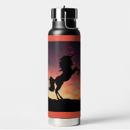 Einhorn Silhouette Wasser Flasche