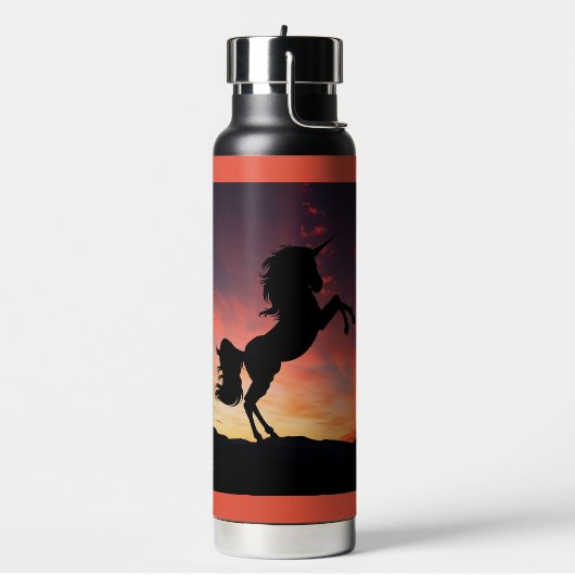 Einhorn Silhouette Wasser Flasche (Links)