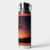 Einhorn Silhouette Wasser Flasche (Hinten)