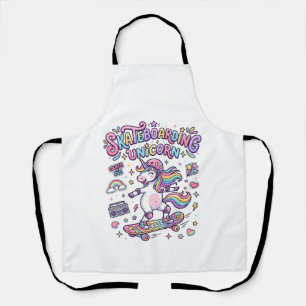 Einhorn Skateboarding Einhorn Fett Schrift T-Shirt Schürze