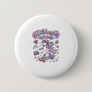 Einhorn Skateboarding Einhorn Fettgedruckte Typogr Button