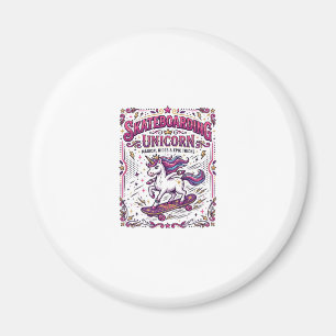 Einhorn Skateboarding Einhorn Stylisch Weißer Hint Magnet
