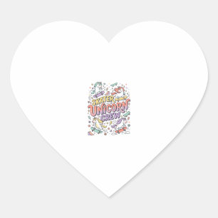 Einhorn Skater Einhorn Crew Whimsical Zazzle Desig Herz-Aufkleber