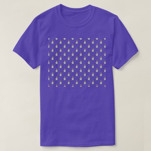 Einhorn-Skater-Muster T-Shirt (Design vorne)
