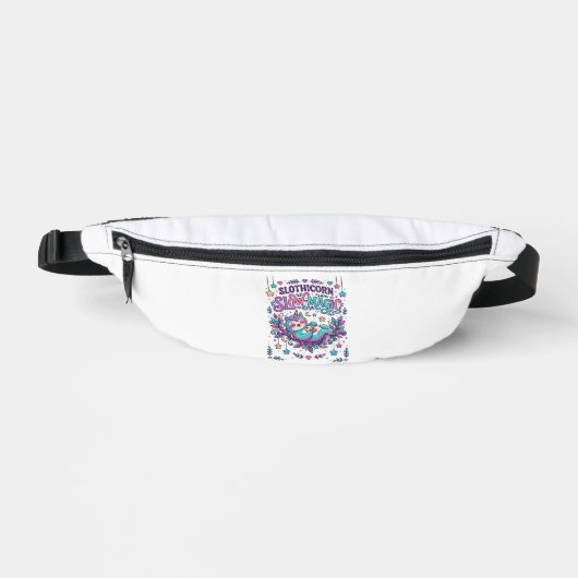 Einhorn Slothicorn Langsame Magie Farbiger Marktpl Bauchtasche (Vorderseite)