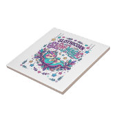 Einhorn Slothicorn Langsame Magie Farbiger Marktpl Fliese (Seite)