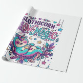 Einhorn Slothicorn Langsame Magie Farbiger Marktpl Geschenkpapier (Ungerollt)