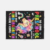 Einhorn So Long Pre K Abschluss Kindergarten Hier Fleecedecke (Vorderseite (Horizontal))