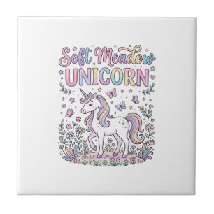 Einhorn Soft Wiese Einhorn Niedliches Vektor Desig Fliese