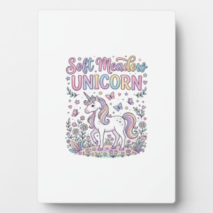 Einhorn Soft Wiese Einhorn Süß Vektor Design Fotoplatte